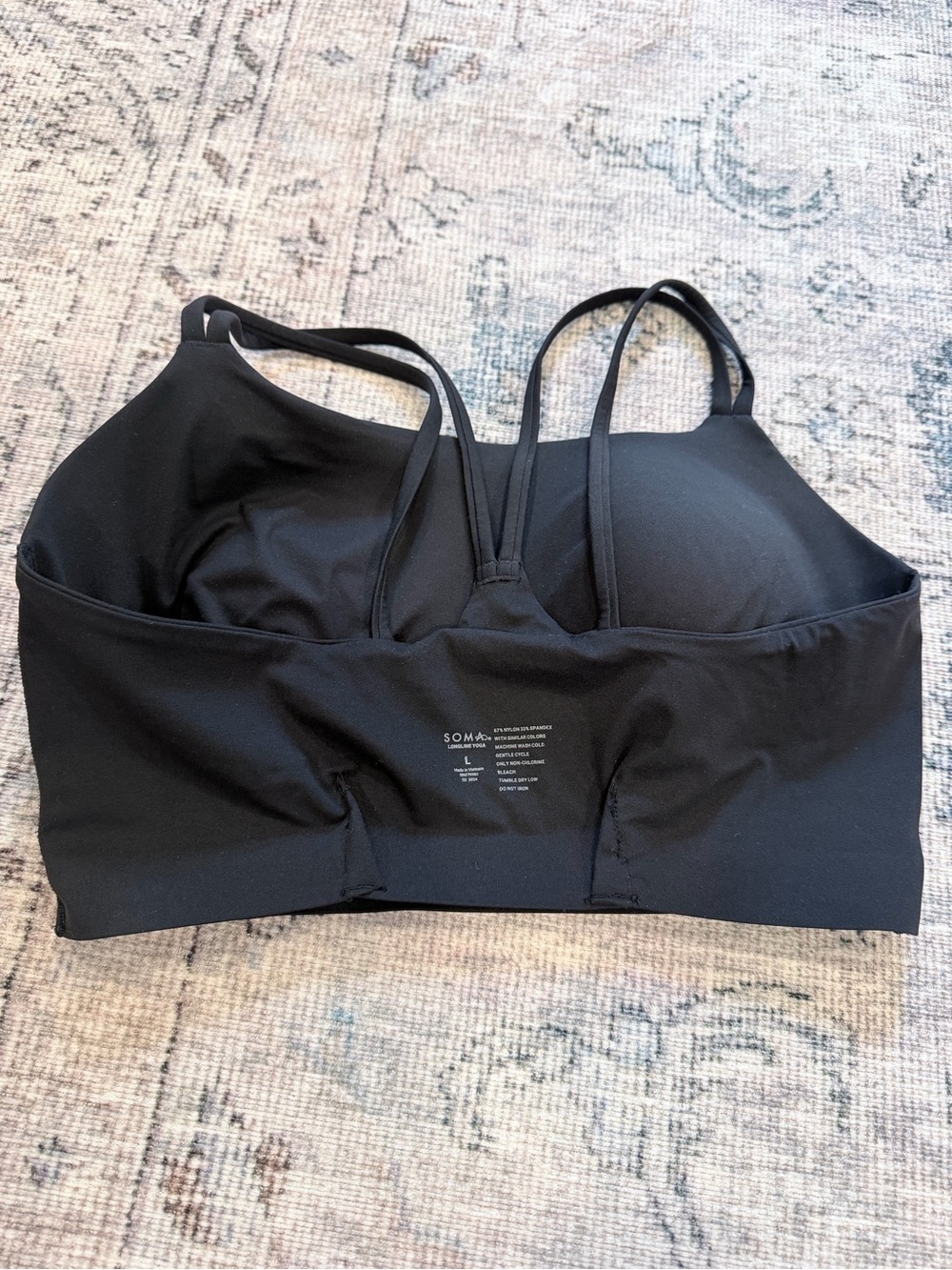 Soma Black Double-Strap Seamless Sports Bralette - Picture 2 of 3